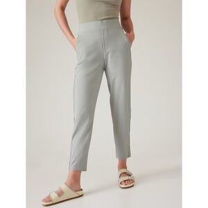 Athleta Brooklyn Textured Ankle Pant City Stripe Coast Grey